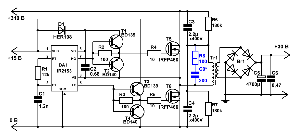 Автоматическое импульсное зарядное устройство на ИМС TL494