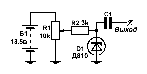 Базовая схема генератора белого шума 
