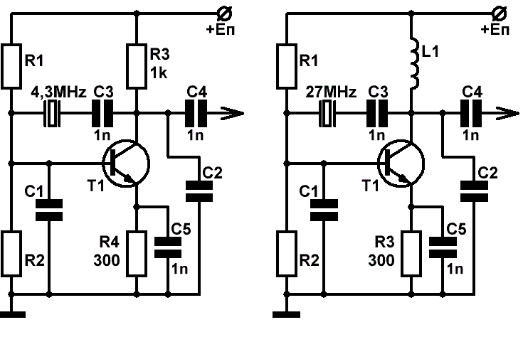 Схемы генераторов сигнала высокой частоты (ВЧ) и генераторов шума