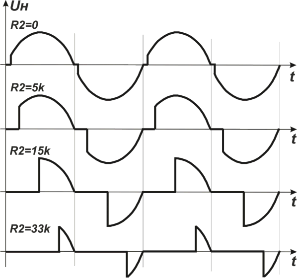 Тиристорная схема регулятора мощности 